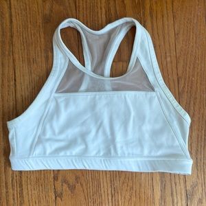 White mesh Athleta girl sports bra